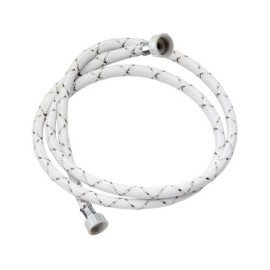 Tubo di carico con treccia in nylon bianco con banda grigia 250 cm RR 295250