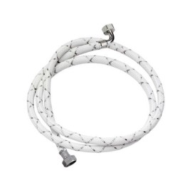 Tubo di carico con treccia in nylon bianco e dadi 150 cm RR 296OT150