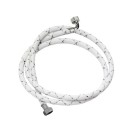 Tubo di carico con treccia in nylon bianco e dadi 150 cm RR 296OT150