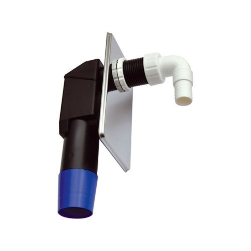 Sifone di carico per lavatrice con piastra in acciaio inox RR 300X