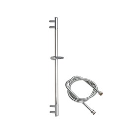 Saliscendi cromato con asta minimale ovale dritta Remer 317V333