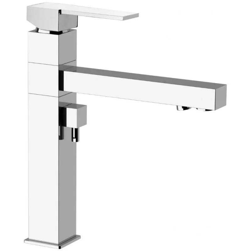 Rubinetto quadrato per lavello a tre vie di ingresso - serie qubika Remer Q40DW Rubinetto quadrato per lavello a tre vie di ingresso - serie qubika Remer Q40DW