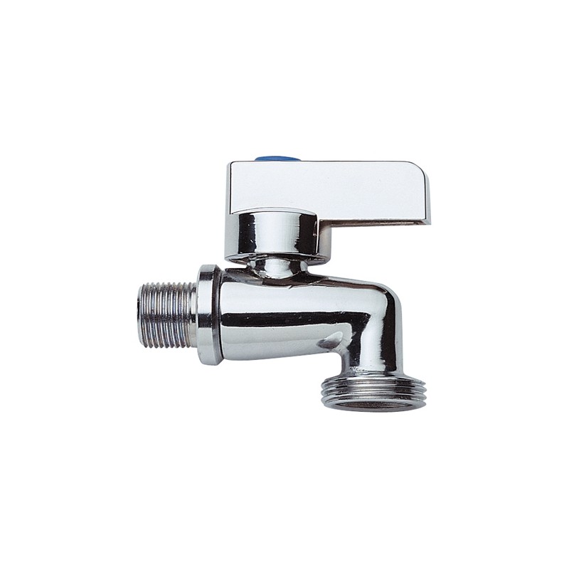 Rubinetto portagomma a sfera 1/2 interamente cromato Remer 19712
