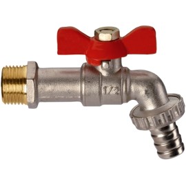 Rubinetto portagomma a sfera maniglia a farfalla 1/2 Remer 19912