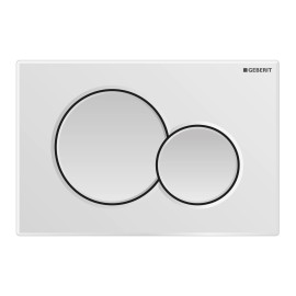 Placca sigma01 bianca 2 tasti mm 246x164 x cassetta geberit unica Geberit SCACAS0102PL
