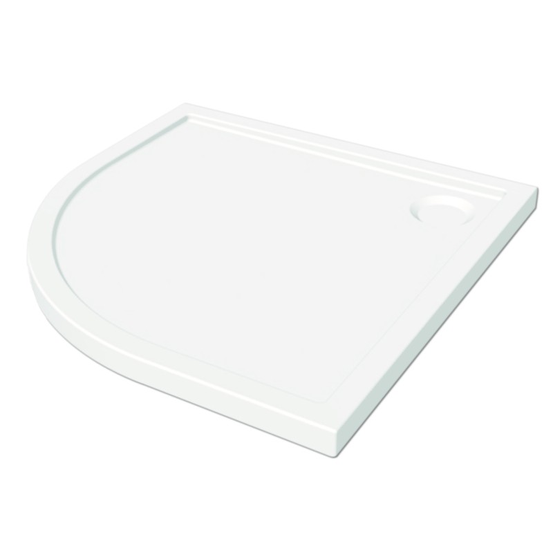 Piatto doccia 90 x 90 h 5 cm acrilico oceano semicircolare Idrobric SCACER0212PD