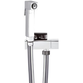 Set idroscopino composto da: idroscopino rb120 sq, flessibile 80 cm e rubinetto ad angolo sq. Remer RB120S0180