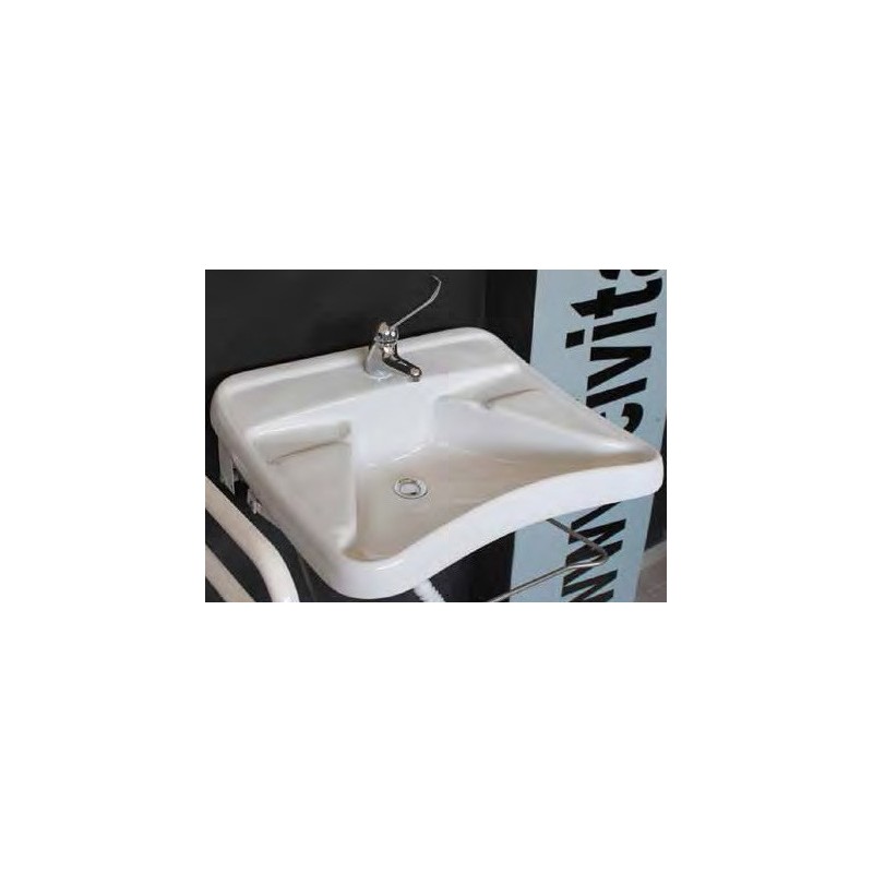 Lavabo ergonomico bianco con appoggiagomiti Idrobric Y860095