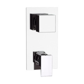 Rubinetto quadro per doccia con deviatore - serie skyline Daniel Rubinetterie SK612D5CR