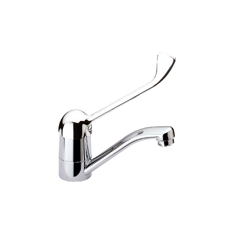 Rubinetto lavabo o lavello con leva clinica e bocca girevole remer - serie kiss Remer K11GLL