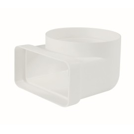 Gomito 90gradi rettang. circolare 100-55x110 bianco per cappe Idrobric SFUASP0075BI