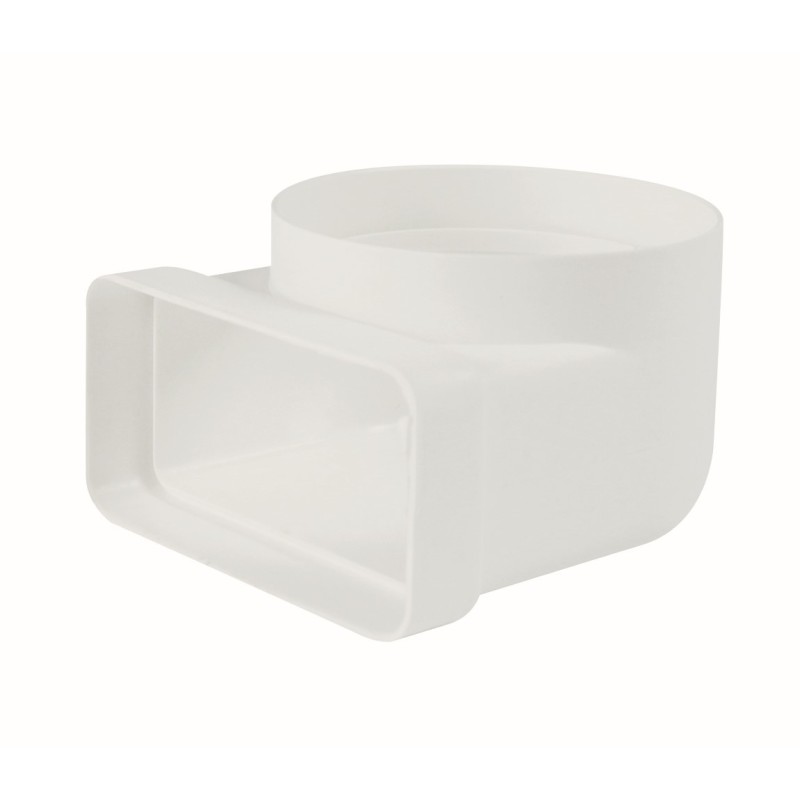 Gomito 90gradi rettang. circolare 100-55x110 bianco per cappe Idrobric SFUASP0075BI