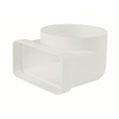 Gomito 90gradi rettang. circolare 100-55x110 bianco per cappe Idrobric SFUASP0075BI