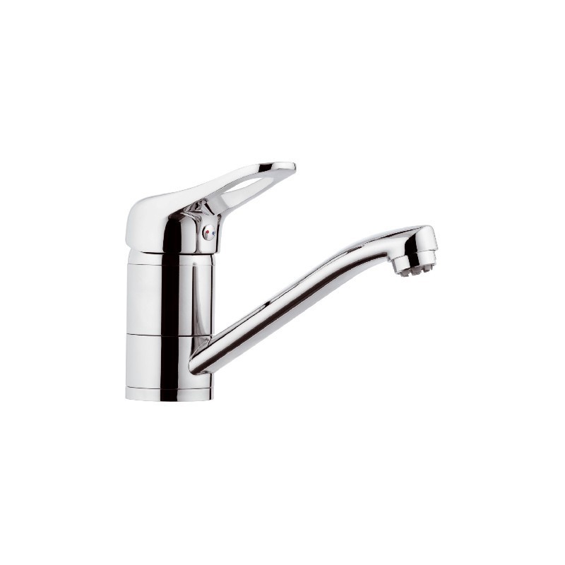 Rubinetto per lavabo o lavello con bocca girevole corta, per bassa pressione - serie kiss Remer K40BPC