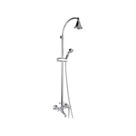 Rubinetto vasca/doccia con colonna saliscendi, doccetta liberty e soffione doccia a campanella - serie liberty Remer 09LI