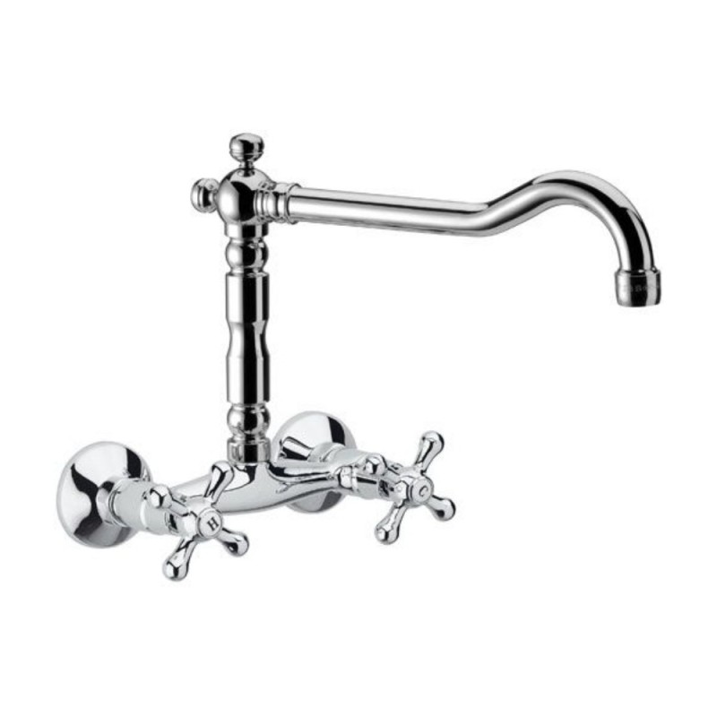 Rubinetto retro lavello a muro con canna superiore - serie liberty Remer 41LIA