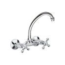 Rubinetto lavello a muro con canna superiore jota - serie liberty Remer 41LIJ