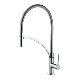 Miscelatore serie orlando per lavello cucina a bocca alta con doccetta estraibile monogetto Idrobric SCARUB0790AC