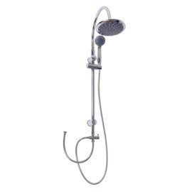 Colonna doccia serie gru con soffione di diametro 20 cm e doccino 5 funzioni Idrobric SCACOL0083CR