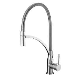 Rubinetto lavello a bocca alta con doccetta estraibile, serie atlanta Idrobric SCARUB0789AC