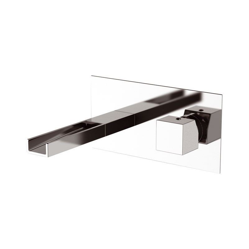 Miscelatore made in italy ad incasso per lavabo, design quadro - serie cube waterfall Daniel Rubinetterie CW632CR