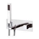 Miscelatore serie cube waterfall per vasca da incasso dotato di kit doccia made in italy Daniel Rubinetterie CU652CR