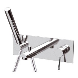 Miscelatore monocomando per vasca da incasso, su piastra in ottone cromato - serie suvi Daniel Rubinetterie S20652CR