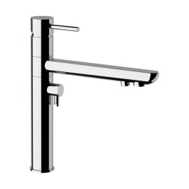 Miscelatore serie suvi lavello minimale a tre vie di ingresso con bocca girevole Daniel Rubinetterie S20608DWCR