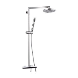 Corpo doccia suvi con colonna, doccetta ad 1 funzione e soffione 20cm, made in italy Daniel Rubinetterie S20635RCR