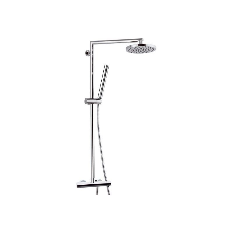 Corpo doccia suvi con colonna, doccetta ad 1 funzione e soffione 20cm, made in italy Daniel Rubinetterie S20635RCR