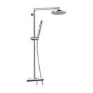 Corpo doccia suvi con colonna, doccetta ad 1 funzione e soffione 20cm, made in italy Daniel Rubinetterie S20635RCR