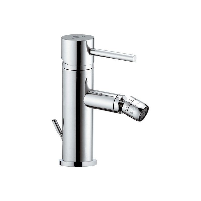 Rubinetto suvi per bidet dotato di scarico, caratterizzato da un design minimale e linee tonde Daniel Rubinetterie S20604CR