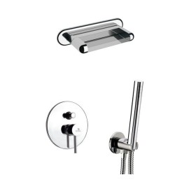 Set doccia con soffione doccia con getto a cascata, serie suvi. per una doccia sempre piã¹ piacevole. Daniel Rubinetterie S20...