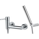 Rubinetto esterno dotato di doccia duplex, serie suvi caratterizzata da linee arrotondate e minimali Daniel Rubinetterie S206...