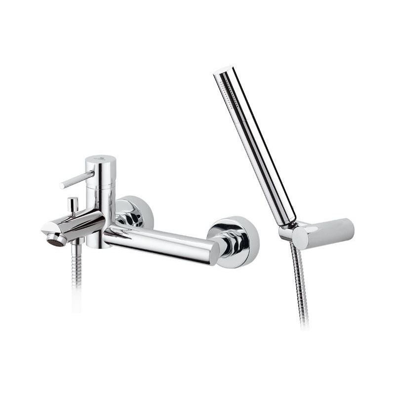 Miscelatore esterno vasca con flessibile cm.150 e doccia duplex, serie suvi di daniel rubinetterie Daniel Rubinetterie S20610CR