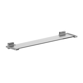 Mesola da bagno serie cubo con ripiano in vetro satinato - fissaggio ad incollo o con viti Aquasanit A201090CR