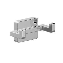 Portabito serie cubo da bagno con due appendini - fissaggio ad incollo o con viti Aquasanit A201210CR