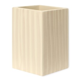 Bicchiere porta spazzolini serie cool da appoggio effetto legno chiaro. Aquasanit QE3100LE