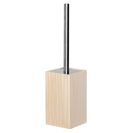 Porta scopino wc serie cool da appoggio color legno chiaro, realizzato in poliresina Aquasanit QE3140LE