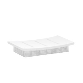 Porta saponetta da appoggio serie next in poliresina bianca Aquasanit QE4110WW