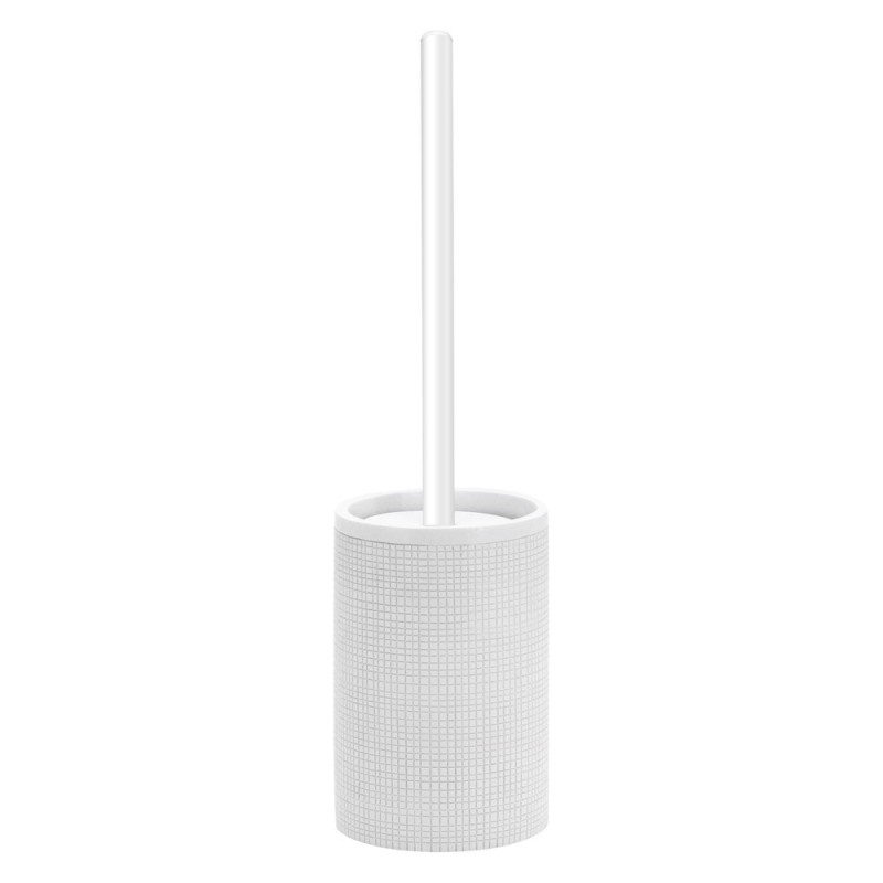 Porta scopino wc serie next bianco con lavorazione a quadretti, elegante e raffinato Aquasanit QE4140WW