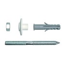 Coppia viti in acciaio con tasselli fissa lavabo Idrobric T0711