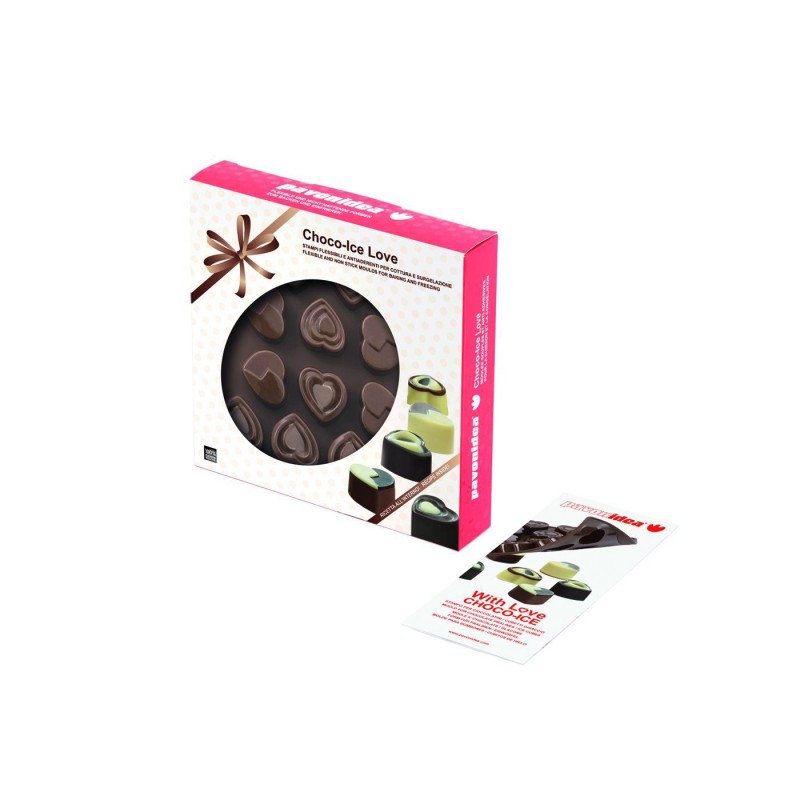 Choco ice in love, stampo per cioccolatini a forma di cuore Pavonidea CHOCO03 Choco ice in love, stampo per cioccolatini a forma di cuore Pavonidea CHOCO03