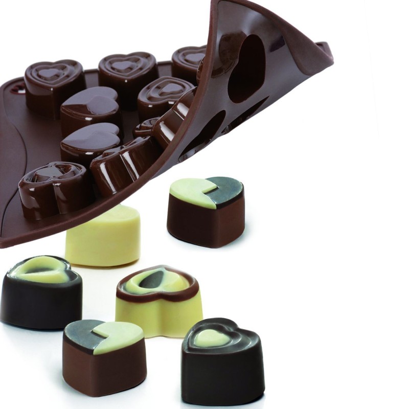 Choco ice in love, stampo per cioccolatini a forma di cuore Pavonidea CHOCO03 Choco ice in love, stampo per cioccolatini a forma di cuore Pavonidea CHOCO03