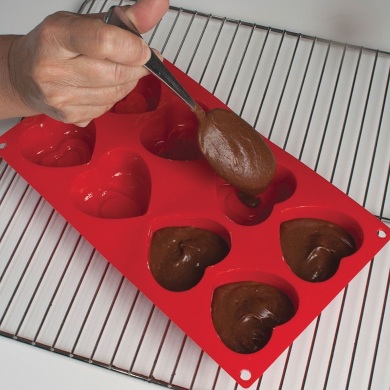 Stampo multiporzione per muffin a cuoricini Pavonidea FR064 Stampo multiporzione per muffin a cuoricini Pavonidea FR064