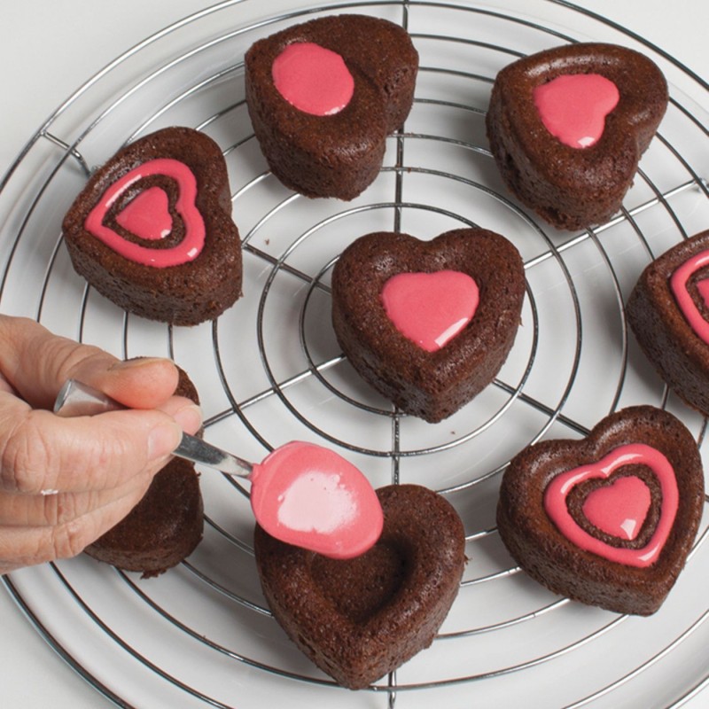 Stampo multiporzione per muffin a cuoricini Pavonidea FR064