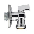 Rubinetto a sfera per lavatrice, maniglia a leva con rosetta in ottone cromato RR 261E1234