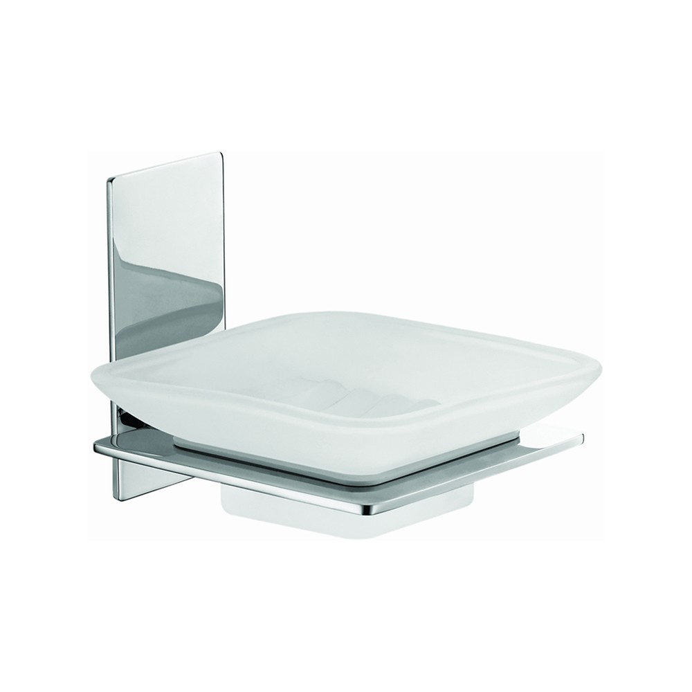 Porta sapone/bacinella serie flat - fissaggio ad incollo o con viti