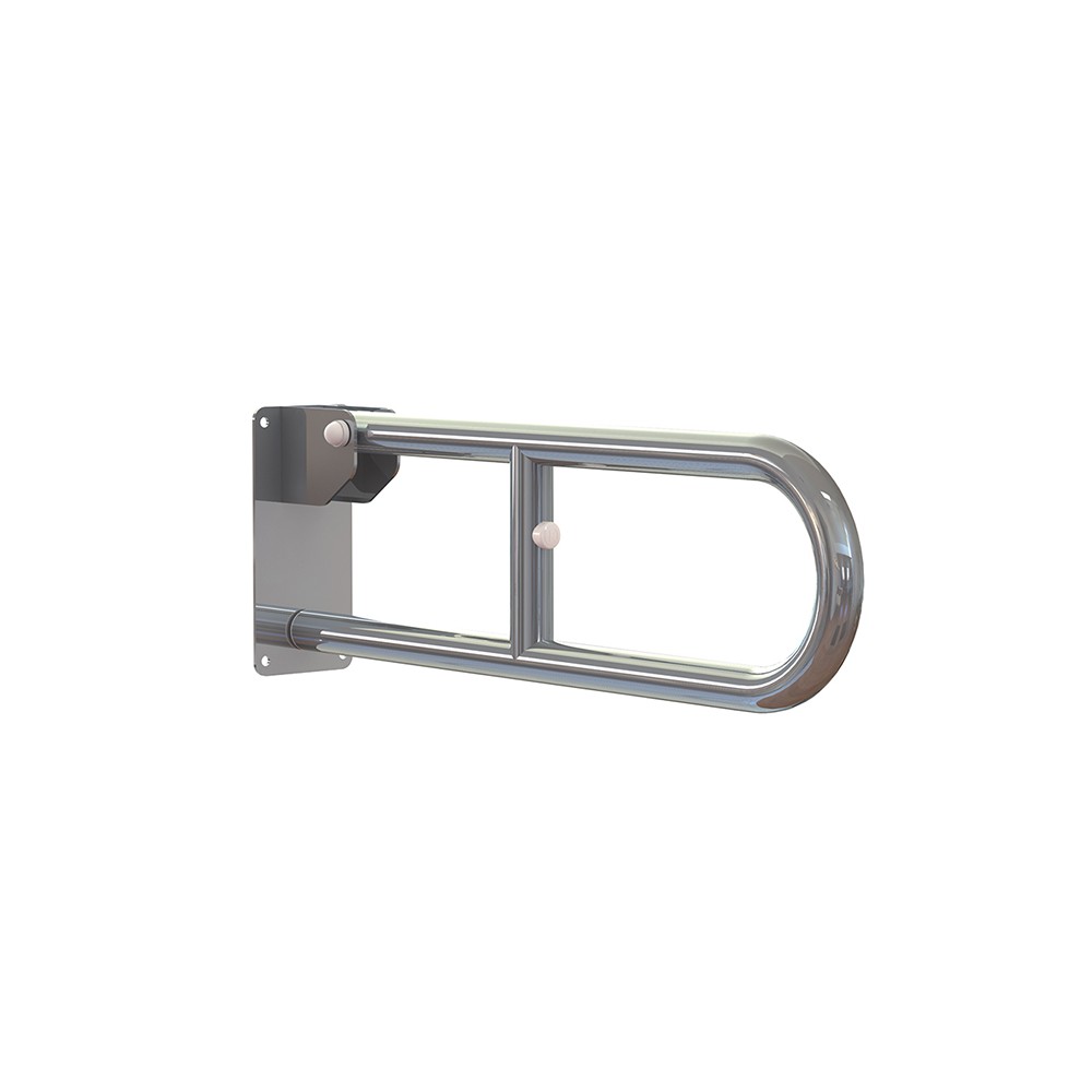 Maniglione ribaltabile serie care in acciaio inox lucido