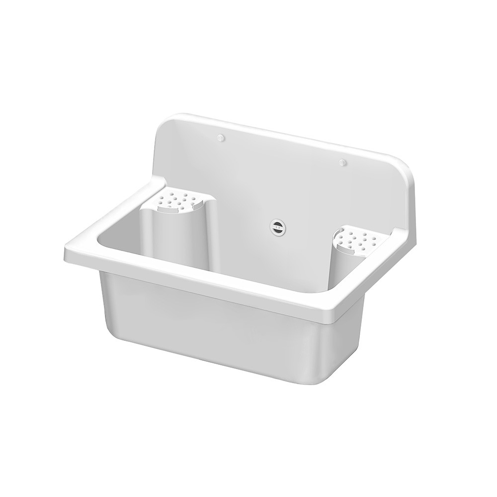 Lavatoio bianco da esterno 56X37 cm da 16 litri